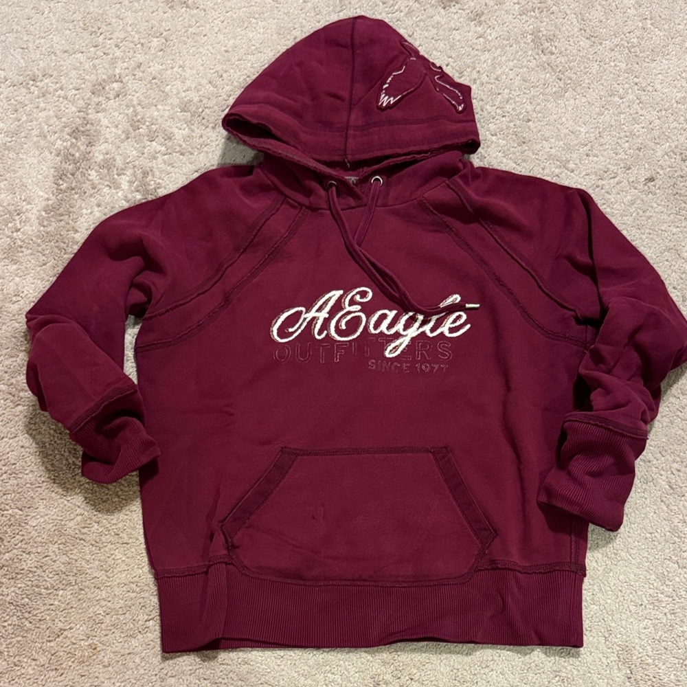 American Eagle Maroon Hoodie